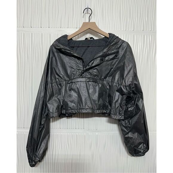 Free People Movement Diamond Back Reflective Cropped Jacket / Windbreaker - Smal - Picture 5 of 11